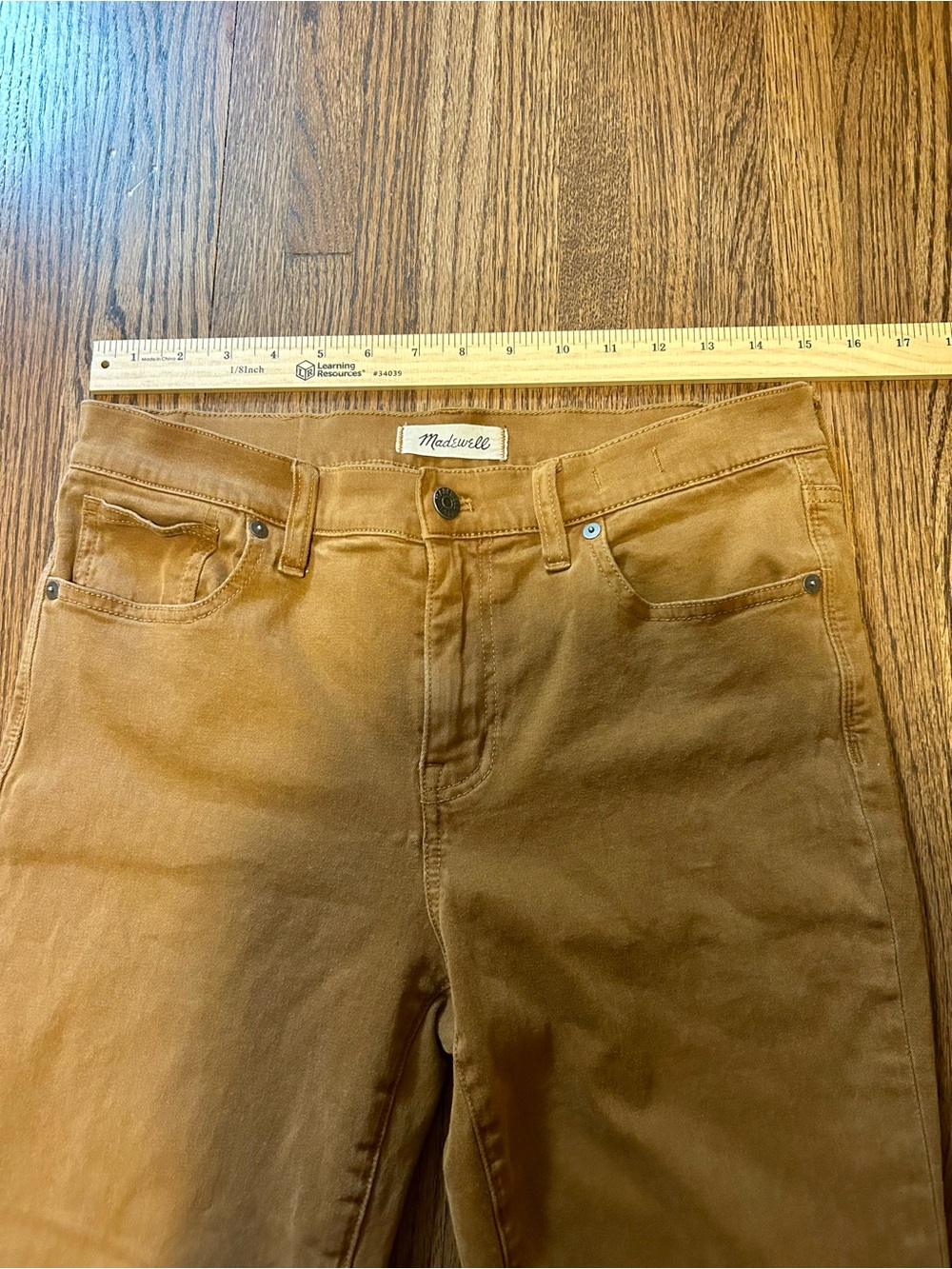 Madewell 9” High Rise Skinny Skinny Jeans Camel Brown Size 29 - Picture 8 of 8